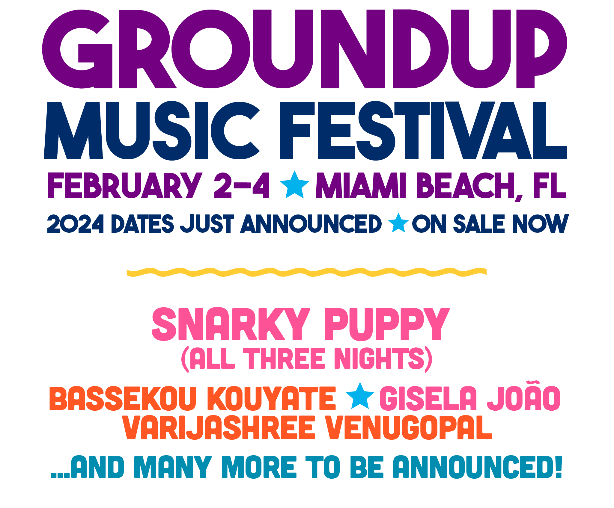 Grondup music fest lineup